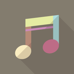 Music Flat Icon Design フラットアイコンデザイン