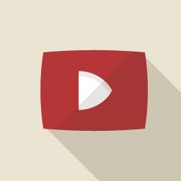 Youtube風の再生アイコン素材 Flat Icon Design フラットアイコンデザイン