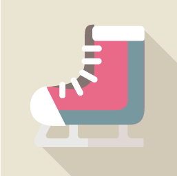 フラットデザインのアイコン アイススケートの靴のアイコン素材