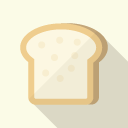 食パンのフラットアイコン素材