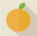 オレンジのアイコン素材