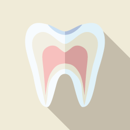 フラットデザインのアイコン 歯のフラット素材　その2