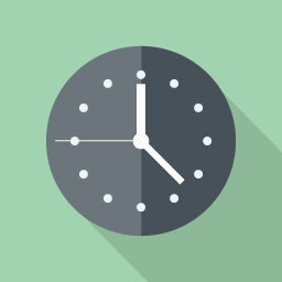 Clock Flat Icon Design フラットアイコンデザイン