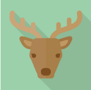 鹿のアイコン素材