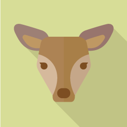 フラットデザインのアイコン 小鹿のアイコン素材