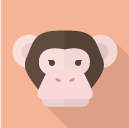 猿・チンパンジーのアイコン素材