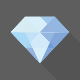 フラットデザインのアイコン 宝石、ダイヤモンドのアイコン素材