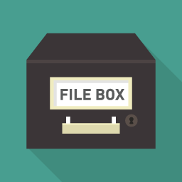 フラットデザインのアイコン FILEボックスのアイコン素材