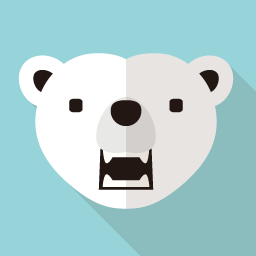 Bear Flat Icon Design フラットアイコンデザイン