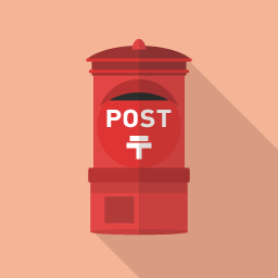フラットデザインのアイコン 郵便ポストのアイコン素材
