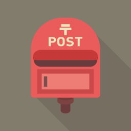フラットデザインのアイコン 郵便ポストのアイコン素材　その3