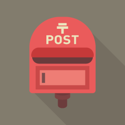 Mail Service Flat Icon Design フラットアイコンデザイン